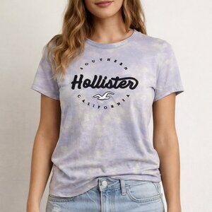 Y2K Hollister Purple Tie Dye Logo Tee XS | Southern California Graphic T-Shirt